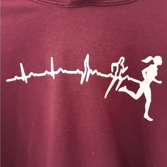 Outrun the Dark top burgundy 
Size: large Women Tops Sweatshirts & Hoodies - Picture 10 of 12